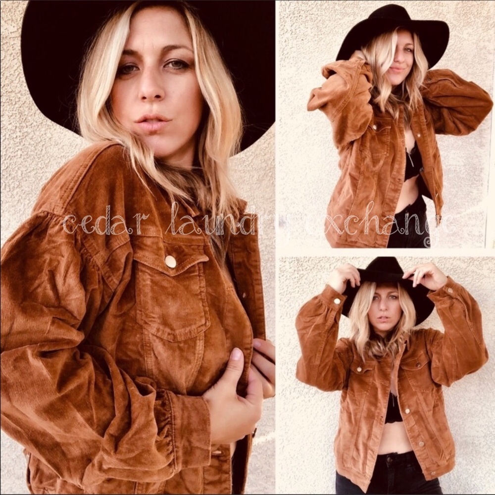 Rust Corduroy Jacket - Picture 1 of 8